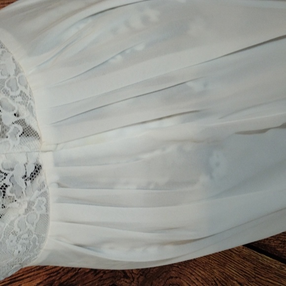 White Evening Dress Night Gown - Picture 8 of 14